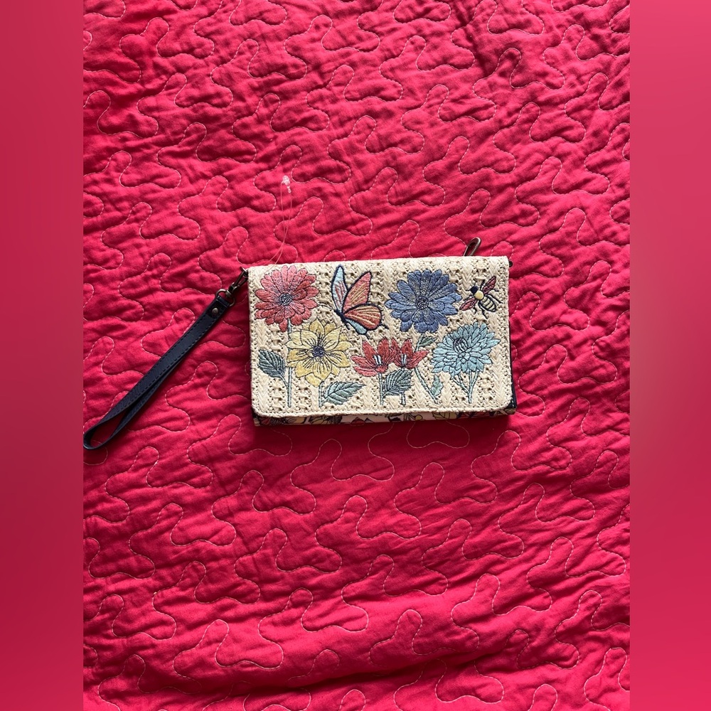 The Sak Multicolor Floral Clutch with Wristlet
